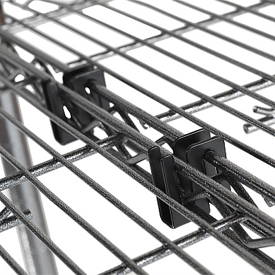 Alera Wire Shelving S Hooks, Metal, Silver, 4 Hooks/Pack (ALESW59SHSR)