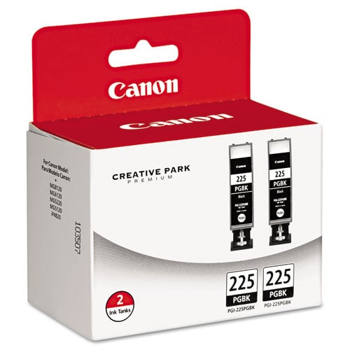 Canon 4530B007AA (PGI-225) Ink, Black, 2/Pack