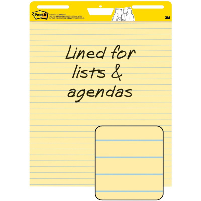 Post-it Self-Stick Easel Pads with Faint Rule (MMM561)