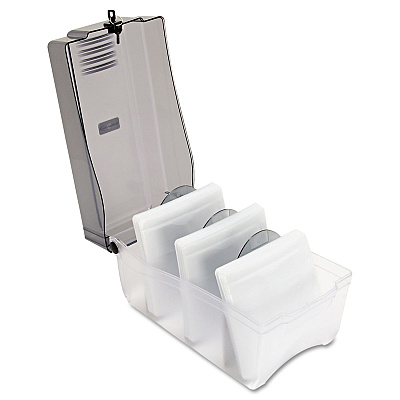 Innovera CD/DVD Storage Case, Holds 150 Discs, Clear/Smoke (IVR39502)