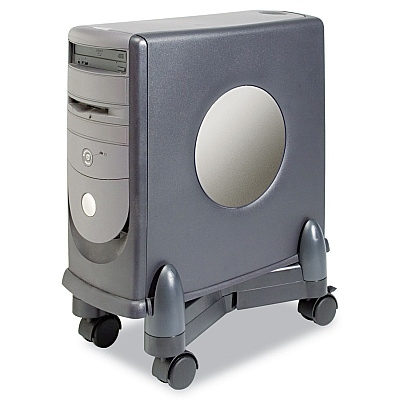 Kelly Computer Supply Computer Stand with Locking Wheels, Supports 40 lb, 3 x 16.5 x 4.5, Black (KCS10870)