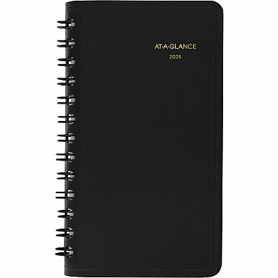 AT-A-GLANCE Weekly Planner, 4.5 x 2.5, Black Cover, 12-Month (Jan to Dec): 2026 (7003505)
