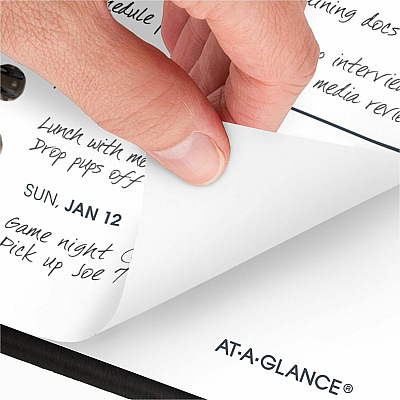 AT-A-GLANCE Weekly Planner, 4.5 x 2.5, Black Cover, 12-Month (Jan to Dec): 2026 (7003505)