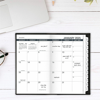 At-A-Glance Monthly Planner, Black, Pocket, 3 1/2" x 6" (7006405)