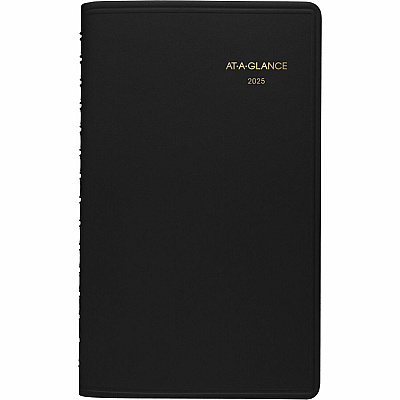 AT-A-GLANCE Weekly Block Format Appointment Book Ruled for Hourly Appointments, 8 x 5, Black Cover, 12-Month (Jan to Dec): 2026 (7007505)