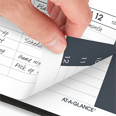 AT-A-GLANCE Weekly Block Format Appointment Book Ruled for Hourly Appointments, 8 x 5, Black Cover, 12-Month (Jan to Dec): 2026 (7007505)
