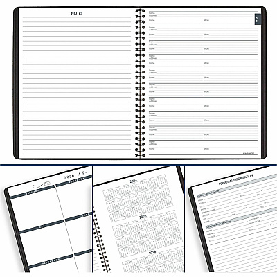 AT-A-GLANCE Monthly Planner in Business Week Format, 10 x 8, Black Cover, 12-Month (Jan to Dec): 2026 (7013005)