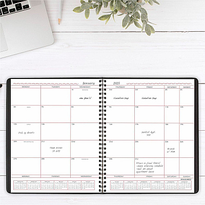 AT-A-GLANCE Monthly Planner in Business Week Format, 10 x 8, Black Cover, 12-Month (Jan to Dec): 2026 (7013005)