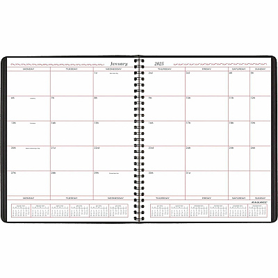 AT-A-GLANCE Monthly Planner in Business Week Format, 10 x 8, Black Cover, 12-Month (Jan to Dec): 2026 (7013005)
