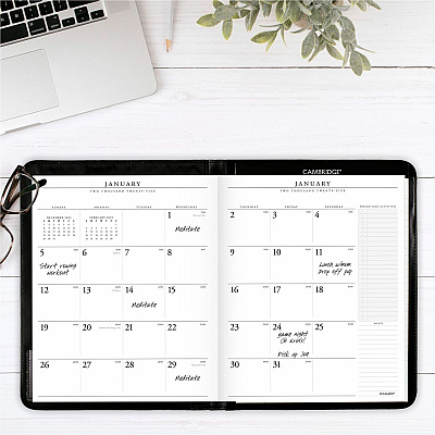 AT-A-GLANCE Executive Monthly Padfolio, 11 x 9, Black Cover, 13-Month: Jan 2026 to Jan 2027 (7029005)