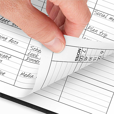 AT-A-GLANCE Four-Person Group Daily Appointment Book, 11 x 8, Black Cover, 12-Month (Jan to Dec): 2026 (7082205)