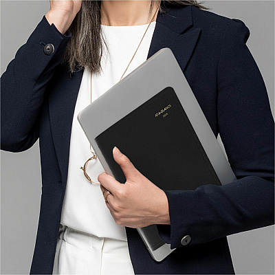 AT-A-GLANCE Four-Person Group Daily Appointment Book, 11 x 8, Black Cover, 12-Month (Jan to Dec): 2026 (7082205)