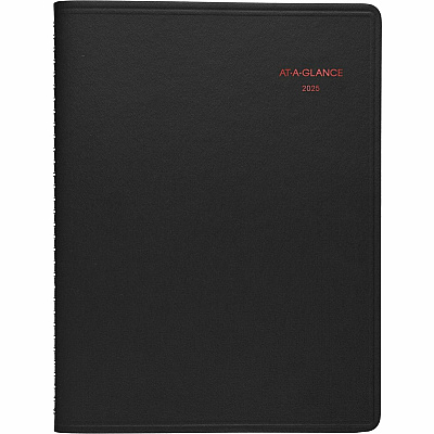 AT-A-GLANCE 800 Range Weekly/Monthly Appointment Book, 11 x 8.25, Black Cover, 12-Month (Jan to Dec): 2026 (7086405)