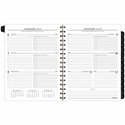 AT-A-GLANCE Executive Weekly/Monthly Planner Refill with Hourly Appointments, 8.75 x 6.88, White Sheets, 12-Month (Jan to Dec): 2026 (7090810)