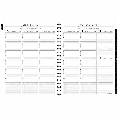 AT-A-GLANCE Executive Weekly/Monthly Planner Refill with 15-Minute Appointments, 11 x 8.25, White Sheets, 12-Month (Jan to Dec): 2026 (7091110)