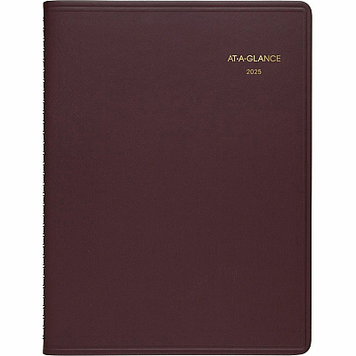 AT-A-GLANCE Weekly Appointment Book, 11 x 8.25, Winestone Cover, 13-Month: Jan 2026 to Jan 2027 (7095050)