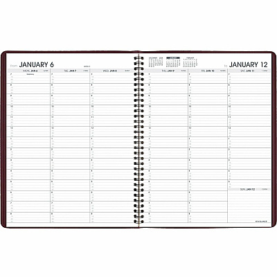AT-A-GLANCE Weekly Appointment Book, 11 x 8.25, Winestone Cover, 13-Month: Jan 2026 to Jan 2027 (7095050)