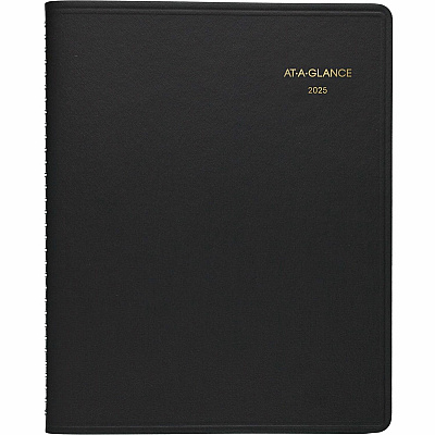 AT-A-GLANCE Triple View Weekly Vertical-Column Format Appointment Book, 11 x 8.25, Black Cover, 12-Month (Jan to Dec): 2026 (70950V05)