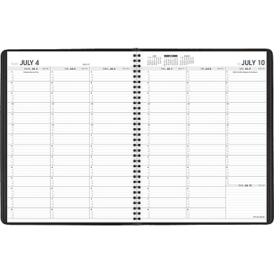 AT-A-GLANCE Weekly Appointment Book, 11 x 8.25, Black Cover, 14-Month: July 2025 to Aug 2026 (7095705)