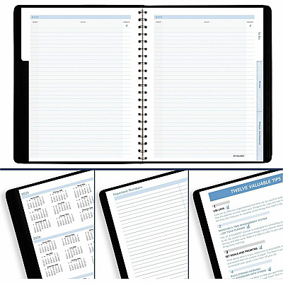 AT-A-GLANCE The Action Planner Weekly Appointment Book, 11 x 8, Black Cover, 12-Month (Jan to Dec): 2026 (70EP0105)