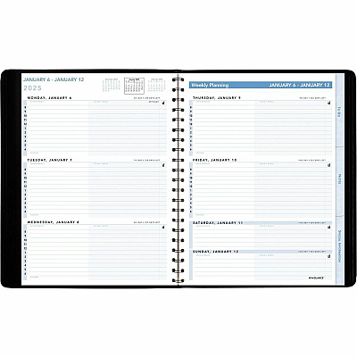 AT-A-GLANCE The Action Planner Weekly Appointment Book, 11 x 8, Black Cover, 12-Month (Jan to Dec): 2026 (70EP0105)