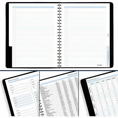 AT-A-GLANCE The Action Planner Weekly Appointment Book, 11 x 8, Black Cover, 12-Month (Jan to Dec): 2026 (70EP0105)