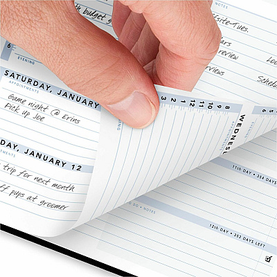 AT-A-GLANCE The Action Planner Weekly Appointment Book, 11 x 8, Black Cover, 12-Month (Jan to Dec): 2026 (70EP0105)