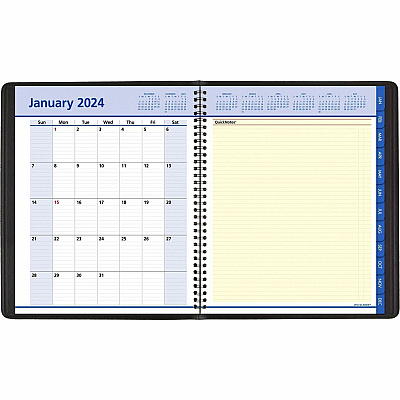 AT-A-GLANCE QuickNotes Weekly Block Format Appointment Book, 10 x 8, Black Cover, 12-Month (Jan to Dec): 2026 (760105)