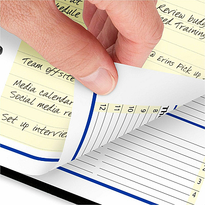 AT-A-GLANCE QuickNotes Weekly Block Format Appointment Book, 8.5 x 5.5, Black Cover, 12-Month (Jan to Dec): 2026 (760205)