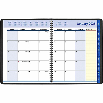 AT-A-GLANCE QuickNotes Monthly Planner, 11 x 8.25, Black Cover, 12-Month (Jan to Dec): 2026 (760605)