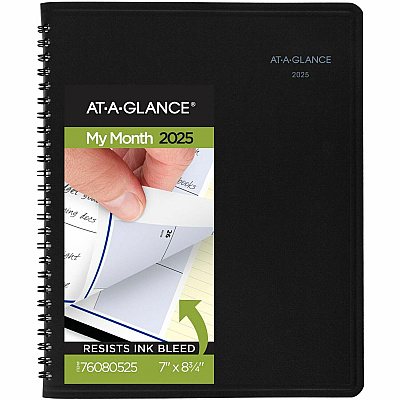 AT-A-GLANCE QuickNotes Monthly Planner, 8.75 x 7, Black Cover, 12-Month (Jan to Dec): 2026 (760805)