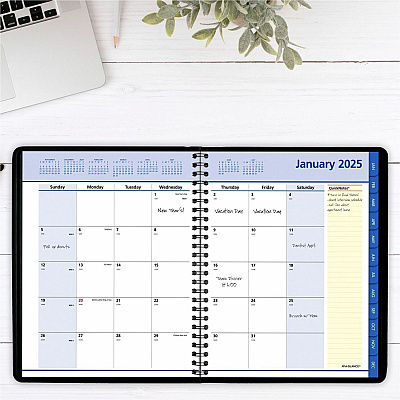 AT-A-GLANCE QuickNotes Monthly Planner, 8.75 x 7, Black Cover, 12-Month (Jan to Dec): 2026 (760805)