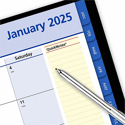 AT-A-GLANCE QuickNotes Monthly Planner, 8.75 x 7, Black Cover, 12-Month (Jan to Dec): 2026 (760805)