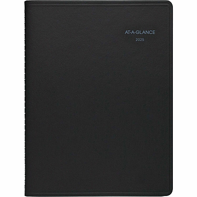 AT-A-GLANCE QuickNotes Weekly Vertical-Column Format Appointment Book, 11 x 8.25, Black Cover, 12-Month (Jan to Dec): 2026 (7695005)