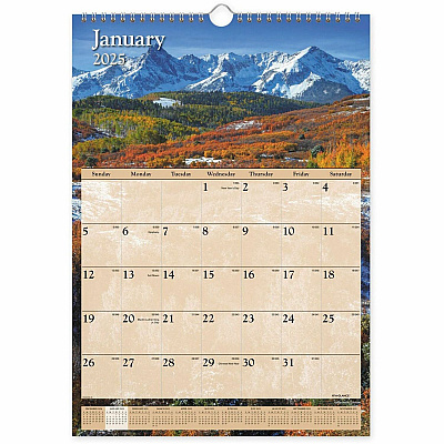 AT-A-GLANCE Scenic Monthly Wall Calendar, Landscape Photography, 12 x 17, White/Multicolor Sheets, 12-Month (Jan to Dec): 2026 (DMW20028)