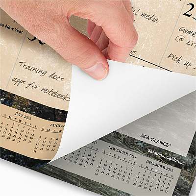 AT-A-GLANCE Scenic Monthly Wall Calendar, Landscape Photography, 12 x 17, White/Multicolor Sheets, 12-Month (Jan to Dec): 2026 (DMW20028)