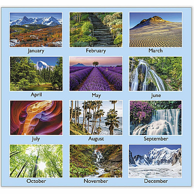 AT-A-GLANCE Scenic Monthly Wall Calendar, Landscape Photography, 15.5 x 22.75, White/Multicolor Sheets, 12-Month (Jan-Dec): 2026 (DMW20128)