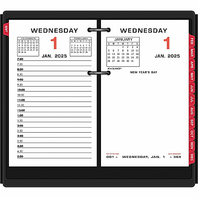 AT-A-GLANCE Two-Color Desk Calendar Refill, 3.5 x 6, White Sheets, 12-Month (Jan to Dec): 2026 (E01750)