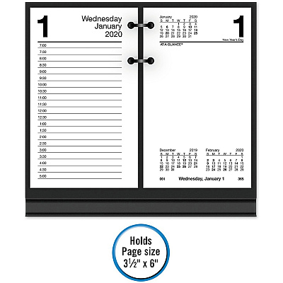 AT-A-GLANCE Undated 17-Style Loose Leaf Desk Calendar Base (AAGE1700)