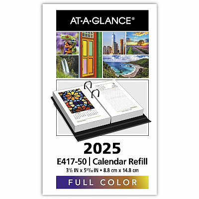 At-A-Glance Photographic Loose-Leaf Desk Calendar Refill (E41750)