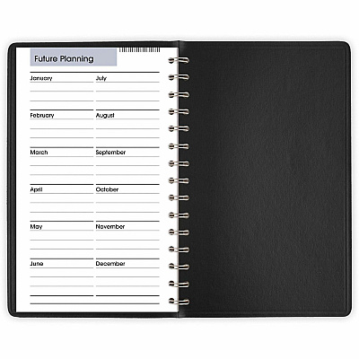 AT-A-GLANCE DayMinder Daily Appointment Book, 8.5 x 5.5, Black Cover, 12-Month (Jan to Dec): 2026 (G10000)
