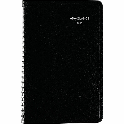 AT-A-GLANCE DayMinder Block Format Weekly Appointment Book, Tabbed Telephone/Add Section, 8.5 x 5.5, Black, 12-Month (Jan to Dec): 2026 (G21000)