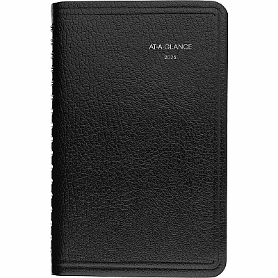 AT-A-GLANCE DayMinder Weekly Pocket Appointment Book with Telephone/Address Section, 6 x 3.5, Black Cover, 12-Month (Jan to Dec): 2026 (G25000)