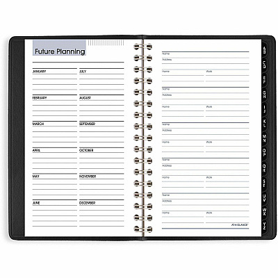 AT-A-GLANCE DayMinder Weekly Pocket Appointment Book with Telephone/Address Section, 6 x 3.5, Black Cover, 12-Month (Jan to Dec): 2026 (G25000)