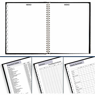 AT-A-GLANCE DayMinder Hard-Cover Monthly Planner with Memo Section, Unruled Blocks, 8.5 x 7, Black Cover, 12-Month (Jan to Dec): 2026 (G400H00)