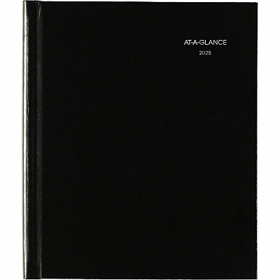 AT-A-GLANCE DayMinder Hard-Cover Monthly Planner with Memo Section, Unruled Blocks, 8.5 x 7, Black Cover, 12-Month (Jan to Dec): 2026 (G400H00)
