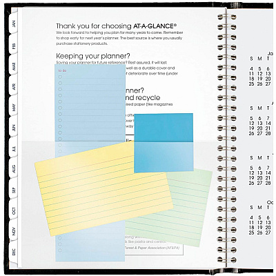AT-A-GLANCE DayMinder Hard-Cover Monthly Planner with Memo Section, Unruled Blocks, 8.5 x 7, Black Cover, 12-Month (Jan to Dec): 2026 (G400H00)