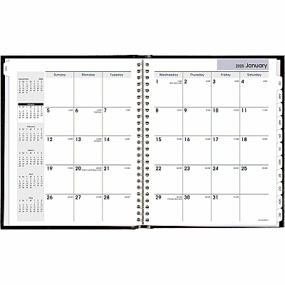 AT-A-GLANCE DayMinder Hard-Cover Monthly Planner with Memo Section, Unruled Blocks, 8.5 x 7, Black Cover, 12-Month (Jan to Dec): 2026 (G400H00)