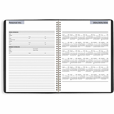 AT-A-GLANCE DayMinder Weekly Appointment Book, Vertical-Column Format, 11 x 8, Black Cover, 12-Month (Jan to Dec): 2026 (G52000)