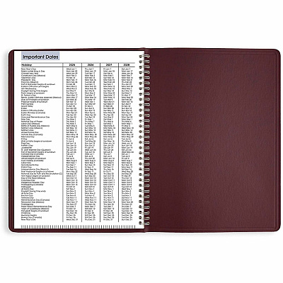 AT-A-GLANCE DayMinder Weekly Appointment Book, Vertical-Column Format, 11 x 8, Burgundy Cover, 12-Month (Jan to Dec): 2026 (G52014)